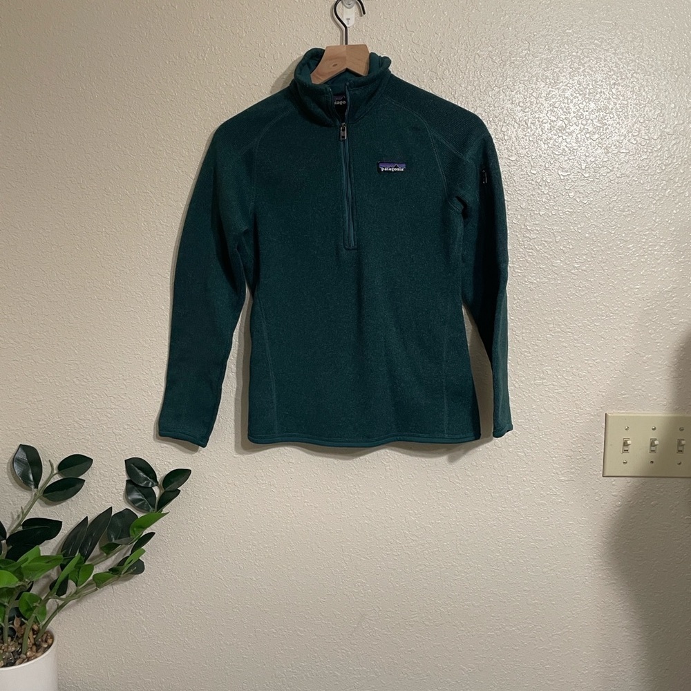 Patagonia Women's Green half zip Sweater